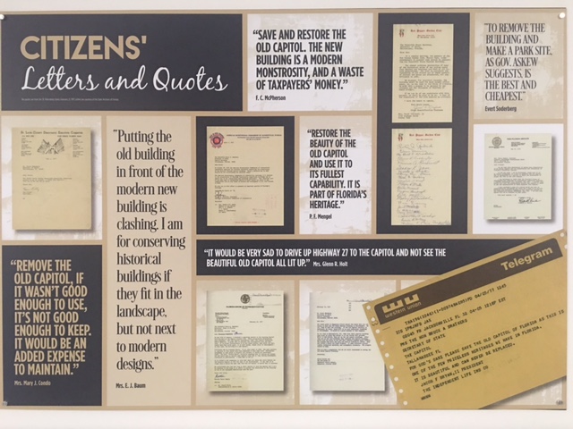 Letters, telegrams, and other correspondence from both sides of the “Save the Historic Capitol” debate.